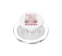 Daddy'S Lil' Ghoul Funny Pastel Pink Ghost Halloween Graphic PopSockets PopGrip para MagSafe