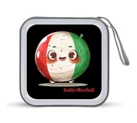 Daddy's Little Meatball - Estuche portátil para CD con capacidad para 40 DVD, organizador de almacenamiento para viajes en coche, Estilo:, Talla única