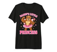 Daddy'S Little Princess Buff Bear Gym Flex Camiseta Premium