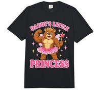 Daddy'S Little Princess Buff Bear Gym Flex Comfort Colors Adult Heavyweight T-Shirt