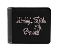 Daddy's Little Princess - Cartera plegable para hombre con tarjetero de cuero