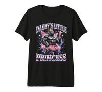 Daddy'S Little Princess Gorilla Gym Dad Funny Camiseta Premium