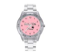 Daddy's Little Princess - Reloj analógico de cuarzo para hombre, correa de acero inoxidable, reloj de pulsera de negocios