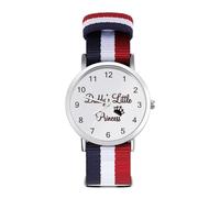Daddy's Little Princess - Reloj deportivo para hombre y mujer, correa de nailon, reloj analógico de cuarzo