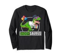 Daddysaurus T-Rex Dinosaur Dad Saurus Family Matching Manga Larga
