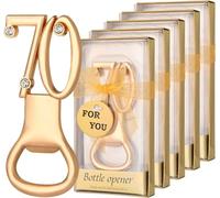 DADEA 36 abridores de botellas, regalos de fiesta de cumpleaños dorados, recuerdos de 70 aniversario para invitados, abrebotellas de cerveza para fiesta de cumpleaños, regalos de recuerdo (70, 36