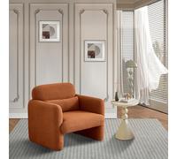 DADEA Butacas de Salon, Sillon Individual Moderno, 86×77×80cm, Butacas y Sillones Individuales para Salon Sillones Dormitorio Sillon Lectura Comodo y Pequeño Sofa Individual, Naranja