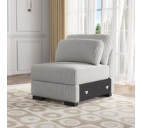 DADEA Pana Sofa Modulares de Salon, Sofa Individual Salon Gris con Respaldo, Butacas deSalon Pequeña Silla Lectura Sofás de Salón Butacas Pequeñas SofaPequeño para Habitacion Sofa1 Plaza Pequeño