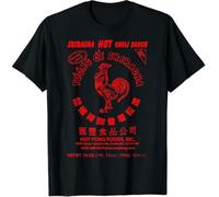 DADIE New Limited Funny Spicy Sriracha Hot Chili Sauce Food Lover Gift T-Tshirts Camisetas y Tops Black(X-Large)