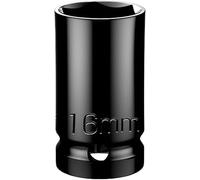 Dado de impacto de 6 puntos, 1/2 ", 8-24 mm, accionamiento cuadrado, casquillo de tuerca de eje for una fácil extracción de las tuercas del eje (largo 38 mm)(16 * 38mm)