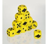 Dados amarillos para jugar Lobos Espaciales