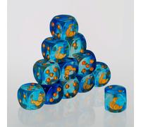Dados azul transparente para jugar Tzeentch