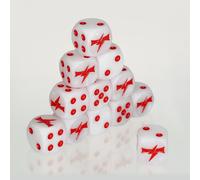 Dados blancos mate para jugar Cicatrices Blancas