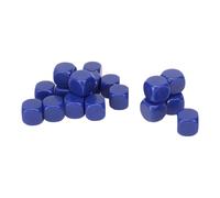 Dados, cubos de dados de plástico con esquinas redondas, 20 unidades, duraderos para enseñar (azul)