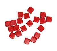 Dados, cubos de dados de plástico con esquinas redondas, 20 unidades, duraderos para enseñar (rojo)