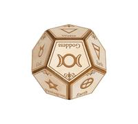 Dados de 12 Caras - Dados de decisión de Madera con diseño de constelación | Cubo de Madera Poliédrico de 8x7cm | Divertido tomador de Decisiones para Juegos de Fiesta, Viajes, Escuela y Dormitorio.