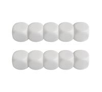Dados de acrílico vacíos, 10 unidades, 16 mm, redondos, seis lados, para juego de mesa, pegatinas de conteo de matemáticas, acrílico con alisado