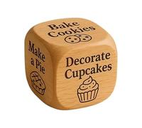 Dados de actividad de cocina, accesorio de juego de madera, decisión de 6