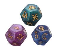 Dados de adivinación - Accesorio de constelación, dados creativos de tarot de 12 lados para prácticas espirituales, juegos de rol, aula, hogar, compromiso, fiesta