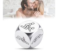 Dados de afecto, Dados de Juego de Amor, Dados de Cita Nocturna, Juego de Dormitorio Que fomenta la intimidad, inspira el Romance y el Amor, Citas y Parejas (Silver)
