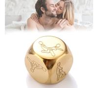 Dados de afecto, Dados de Juego de Amor, Dados de Cita Nocturna, Juego de Dormitorio Que fomenta la intimidad, inspira el Romance y el Amor, Citas y Parejas (Gold)
