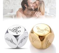 Dados de afecto, Dados de Juego de Amor, Dados de Cita Nocturna, Juego de Dormitorio Que fomenta la intimidad, inspira el Romance y el Amor, Citas y Parejas (2 PCS)