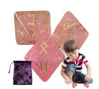 Dados de astrología | Dados de juego de predicción de adivinación de 8 caras - Juego de dados poliédricos de resina de runa con bolsa de cordón, mesa de adivinación para fiestas