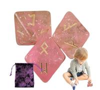Dados de Astrología, Juego de dados Runas - Dados de resina de 8 caras para juego de adivinación | Runa Adivinación Dice Astrología Dados Resina Poliédrica Dados Conjunto con Bolsa de Cordón para