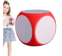 Dados de borrado en seco de espuma - dados vacíos de 10 cm para niños | Bloque grande reutilizable con superficie no tóxica, cubo de pizarra para escribir, jumbo juegos matemáticos, actividades de