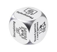 Dados De Cita Nocturna: Dados Divertidos Compactos De Acero Inoxidable para Parejas | Juego Interactivo De Dados De Fecha, Dados De Elección De Relación, Juego De Dados De Relación para Novio Y Novia