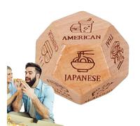 Dados de citas para parejas: divertido regalo de citas de madera para parejas | Dados de cena duraderos con patrón, dados portátiles para decisión de cita nocturna, dados para no