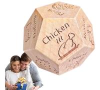 Dados de comida | Dados de madera para citas nocturnas | Decidente de comida para parejas para mujeres, hombres, novia, novio, citas divertidas de 12 lados, decisión de cena