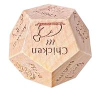 Dados de comida para parejas | Decidente de dados de comida portátil - Madera de 12 lados para ella, él, parejas, juegos de decisión, elección de cena de citas