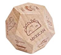 Dados de comida para parejas, planificador nocturno de citas, dados de planificación de citas, juego de dados de madera de 12 lados, dados creativos para decisiones de alimentos, juego de relaciones
