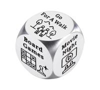 Dados de decisión creativa, juego de cita nocturna, juguete novedoso para parejas de 0.63 pulgadas, generador de ideas divertidas, diseño compacto rodante, uso de entretenimiento para actividades
