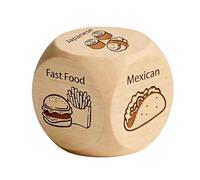 Dados de Decisión de Cena Juguete Decisor de Madera y Portátil
