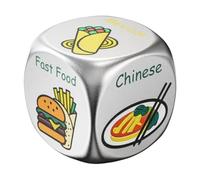 Dados de decisión de comida, Juego de mesa para la cena, Juego de parejas románticas, selección de alimentos vibrantes, Conjunto para comidas sociales, creativos para reuniones de amigos, celo