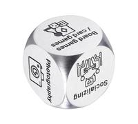 Dados de decisión - Juego íntimo para citas | Juego de dados de acero inoxidable para citas de San Valentín, toma de decisiones para parejas, herramienta divertida para novio, novia, E