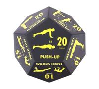 Dados de ejercicios de fitness - 12 lados máquina de entrenamiento de grupo, rutina deportiva portátil al azar | Herramienta creativa para la educación física en el sótano, en el garaje, en el