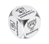 Dados de elección para parejas - Juego de juego de acero inoxidable, tomador de decisiones romántico, herramienta de citas para el día de San Valentín | Actividad de relación interactiva para novio