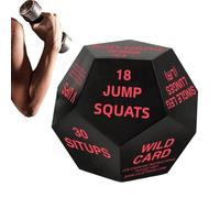 Dados de fitness - Cubo de entrenamiento de 12 lados para entrenamientos divertidos | Juego de ejercicios para hombres y mujeres | Home Studio Knit Challenge - Herramienta suave de poliuretano para