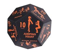Dados de fitness de 12 caras - Juego de ejercicios grupales herramienta de entrenamiento en casa | Accesorios de musculación para hombres y mujeres, sentadillas, bombas, ranuras, ejercicios