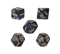 Dados De GuíA De AccióN De Juego Multifuncional De PláStico Negro, Accesorios De Mesa De Ajedrez Y Cartas, Accesorios De Clubes Nocturnos para Fiestas De Fiesta, Regalos para Parejas - K3