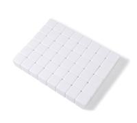 Dados de Juego de Mesa en Blanco de 50 piezas de 16 mm - Cubos Blancos- Accesorios de Juego de Mesa de BRICOLAJE, Ideales para Clasificar, Contar, Aulas, Piezas de Repuesto con Bolsa de Almacenamiento