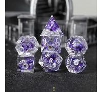 Dados de juego flor para mazmorras y dragones 7 piezas D4 D6 D8 D10 D12 D20 D% Ttrpg MTG RPG DND Dados juego de role con caja de regalo