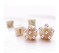 Dados De Juego Multifuncionales Blancos De PláStico 5 En Uno, GuíA De AccióN úNica, Regalo para Parejas - D27