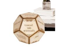 Dados de madera de 12 caras - Accesorio de juego poliédrico para fiestas y noches | Accesorio de viaje para salidas escolares Escapadas en apartamento estudiantil y fiestas entre amigos
