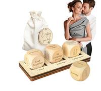 Dados de madera para citas nocturnas, dados de decisión para parejas, dados decisivos de diseño de 6 lados para noche de juegos, despedidas de soltero, citas nocturnas, barbacoas