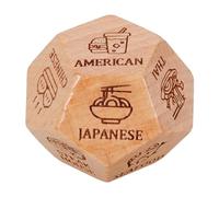 Dados de Madera para decisión de Alimentos, Dados Reutilizables para Llevar, Dados de Madera de 12 Lados para Juegos de Comida para Parejas, Regalos de Cita Nocturna para Parejas, Dados de Comida