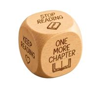 Dados De Madera para Tomar Decisiones sobre La Lec 2pcs Dados de decisión Lectura Madera, for los Amantes Libros, Lindo Regalo su Maestro, Aula decoración Escritorio librero